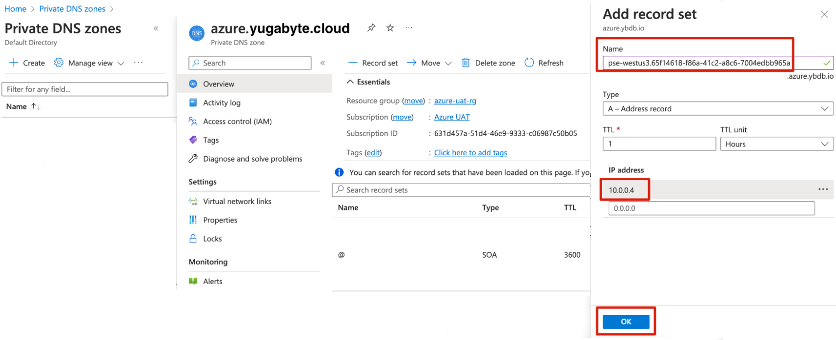 Azure Add A record Azure Add A record